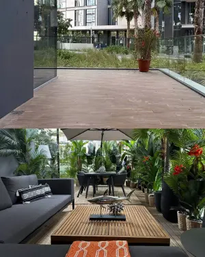 Flipping by Oleg Torbosov. Apartment with arboretum in Bluewaters