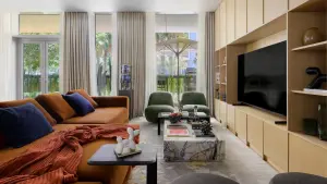 Aesthetic apartment: 2 bedrooms, 150 m² with design by Torbosov on Bluewaters