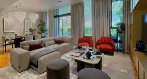 Aesthetic apartment: 2 bedrooms, 136 m² with design by Torbosov on Bluewaters